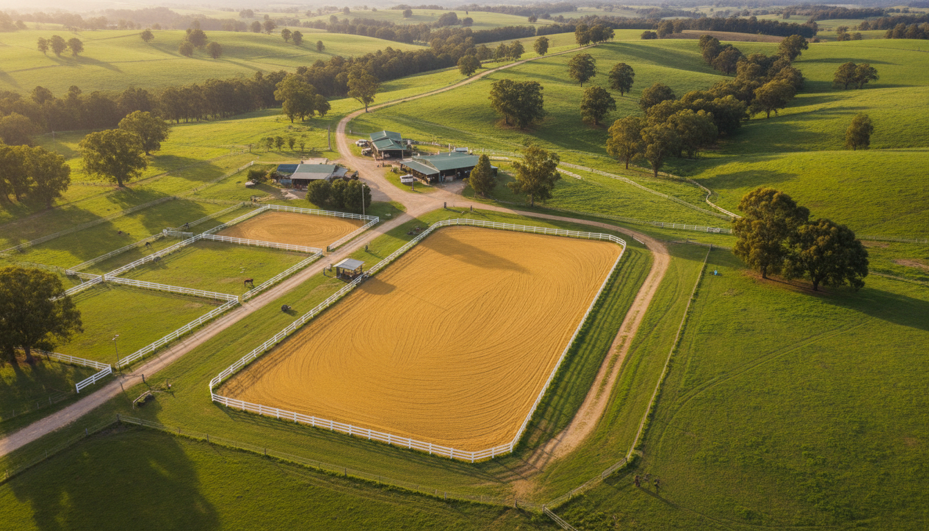 Australian horse property with arena